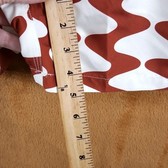 OAS Swimwear Mens XXL Brown Wavy Pattern Swim Trunks Shorts Big Lauda - Picture 9 of 10